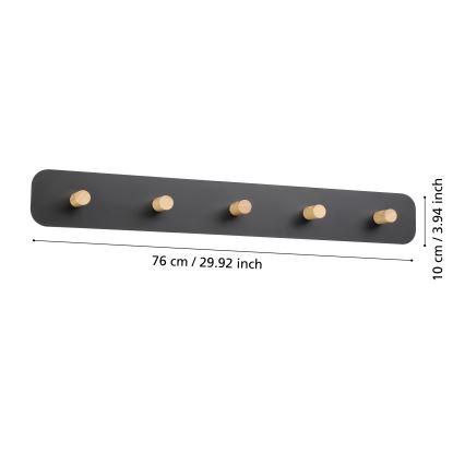 Eglo - Percha LED de pared con luz LED/18W/230V