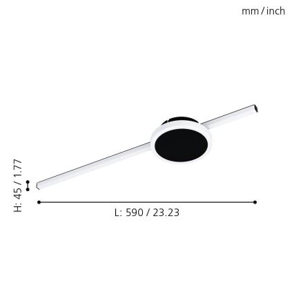 Eglo - Plafón LED 1xLED/6,3W/230V + 1xLED/5,4W