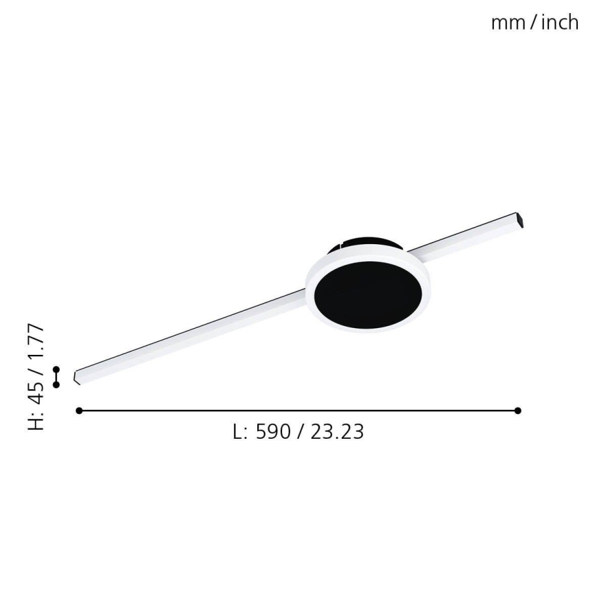 Eglo - Plafón LED 1xLED/6,3W/230V + 1xLED/5,4W