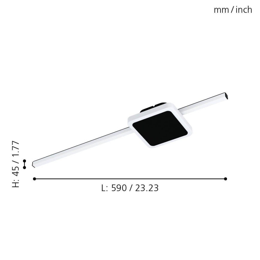 Eglo - Plafón LED 1xLED/6,3W/230V + 1xLED/5,4W