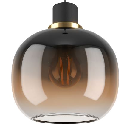 Eglo - Lámpara colgante 3xE27/40W/230V marrón