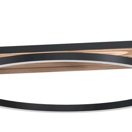 Eglo - Lámpara colgante LED regulable con cable 2xLED/12,5W/230V+LED/15,5W 3000K marrón/negro