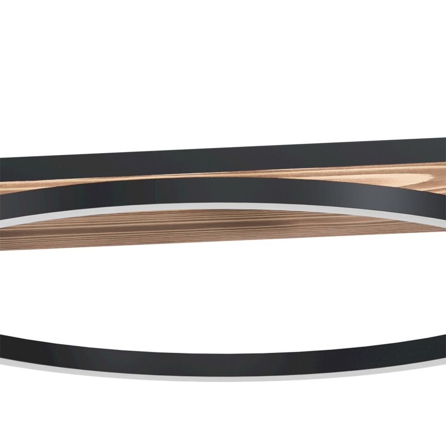 Eglo - Lámpara colgante LED regulable con cable 2xLED/12,5W/230V+LED/15,5W 3000K marrón/negro