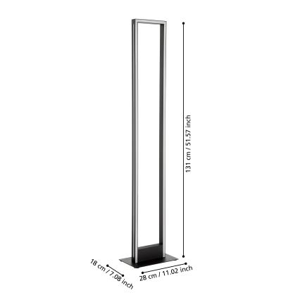 Eglo - Lámpara de pie LED regulable LED/33W/230V 2700-6500K