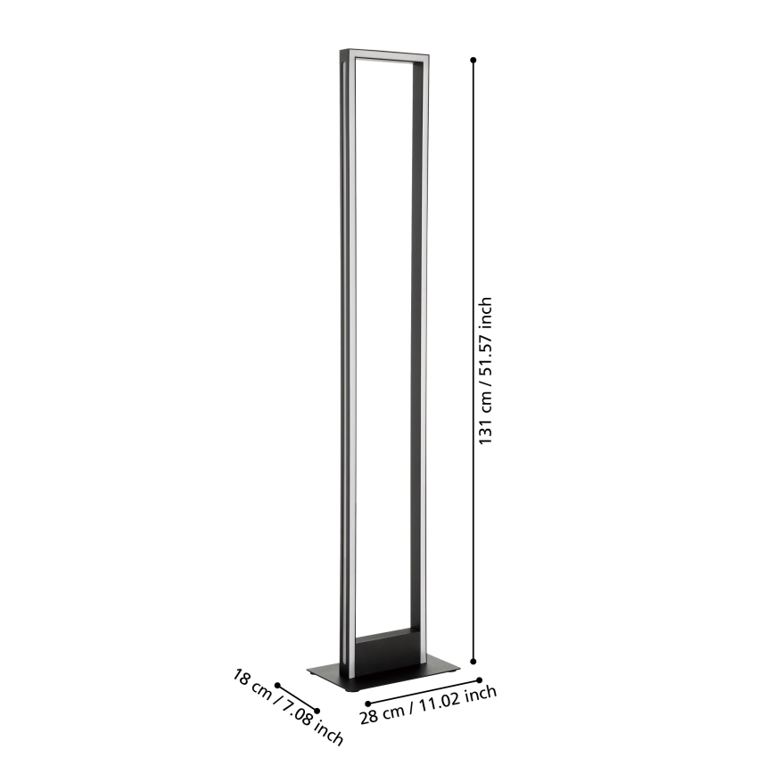 Eglo - Lámpara de pie LED regulable LED/33W/230V 2700-6500K