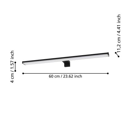 Eglo - Iluminación LED para espejos de baño LED/11W/230V 4000K 60 cm IP44