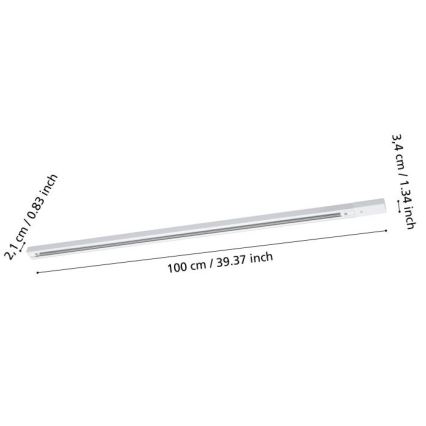 Eglo - Sistema de rieles TB 1 m blanco