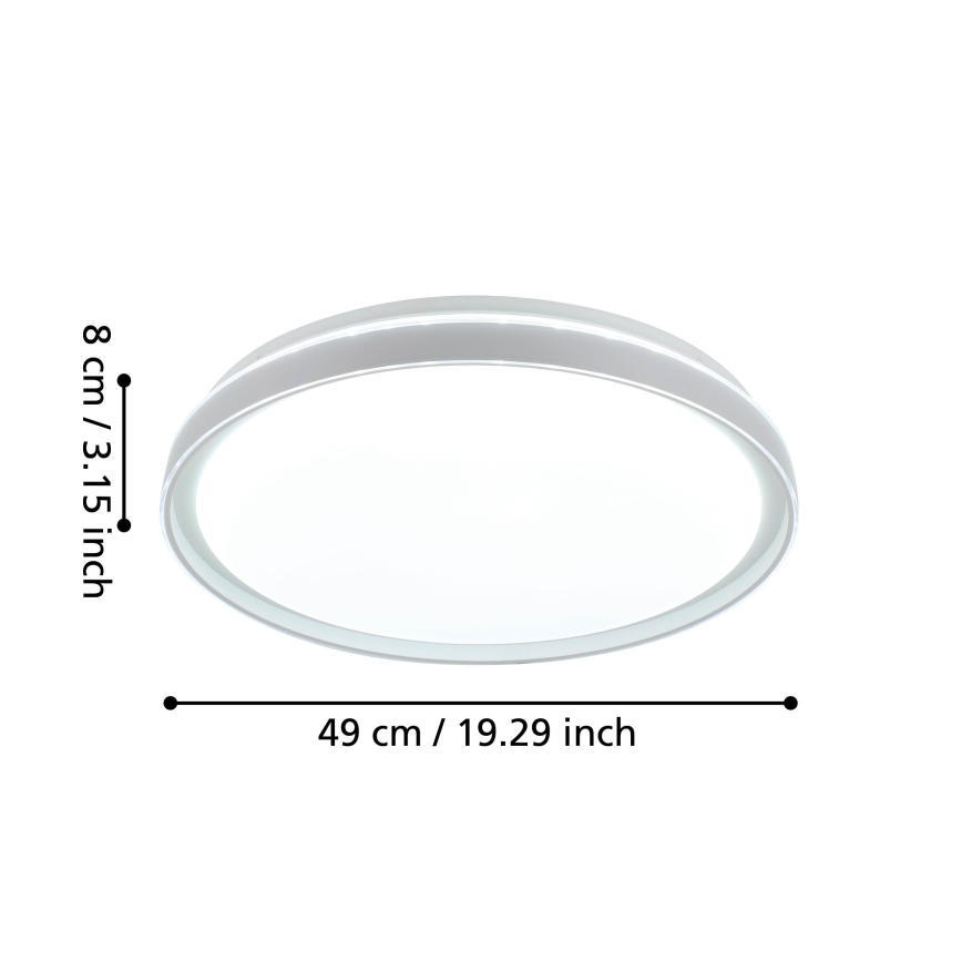 Eglo - Plafón LED regulable LED/40W/230V 3000-6500K+ mando a distancia
