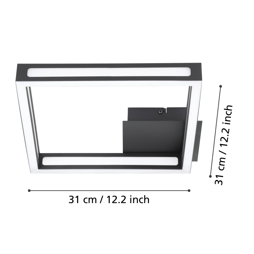 Eglo - Plafón LED LED/11,2W/230V negro