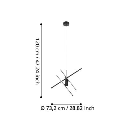 Eglo - Lámpara colgante LED regulable LED/29W/230V