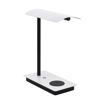 Eglo - Lámpara de mesa táctil LED regulable con cargador inalámbrico LED/5,8W/230V blanco