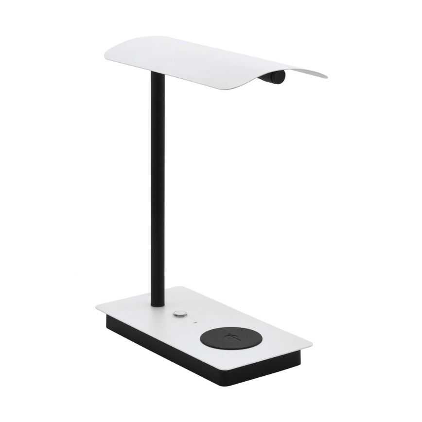 Eglo - Lámpara de mesa táctil LED regulable con cargador inalámbrico LED/5,8W/230V blanco