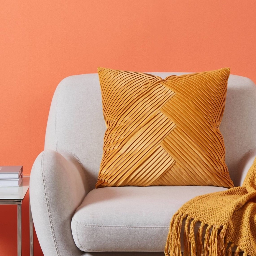 Eglo - Almohada decorativa 45x45 cm amarillo