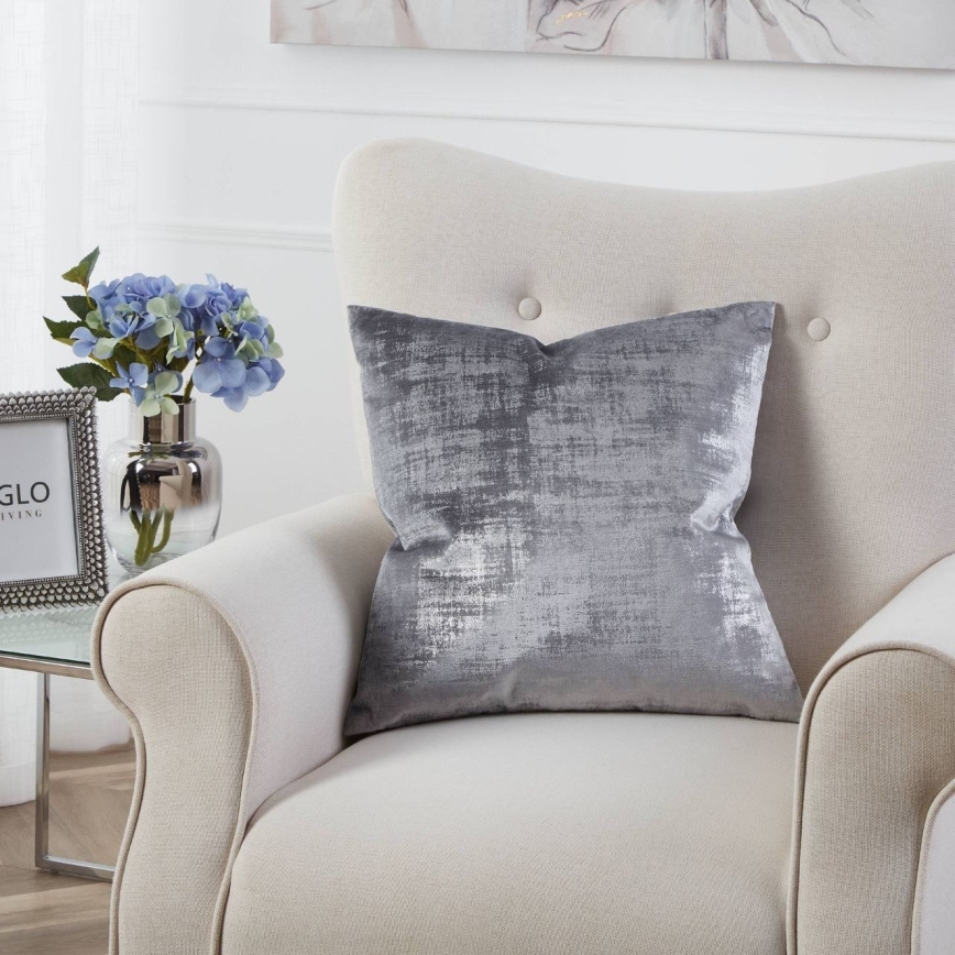 Eglo - Almohada decorativa 45x45 cm gris