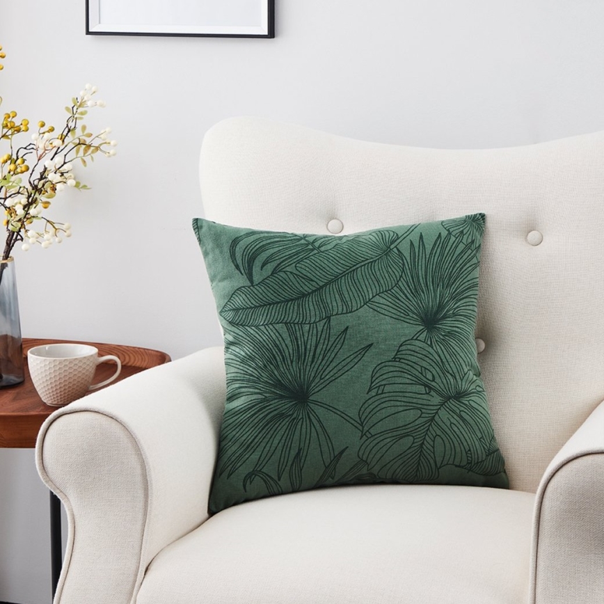 Eglo - Almohada decorativa 45x45 cm Verde