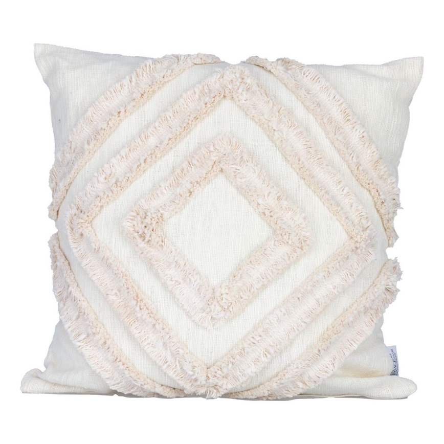 Eglo - Almohada decorativa 50x50 cm color crema
