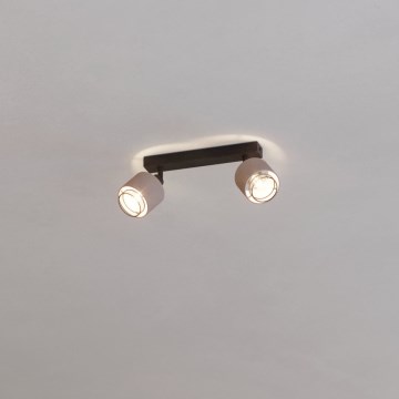 Eglo - Aplique 2xE14/40W/230V negro/beige