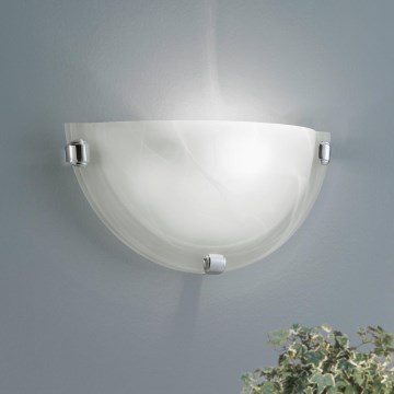 Eglo - Aplique de pared 1xE27/60W/230V en cristal de alabastro