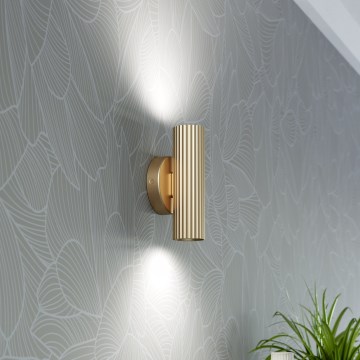 Eglo - Aplique de pared 2x GU10/5W/230V en acabado dorado