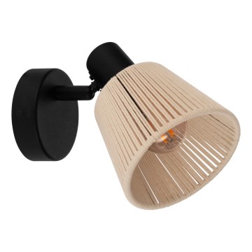 Eglo - Aplique de pared con foco 1xE14/40W/230V beige/negro