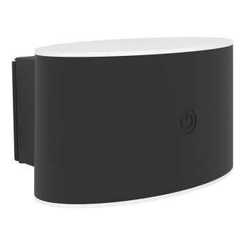 Eglo - Aplique de pared exterior táctil LED recargable y regulable LED/5W/5V 2000 mAh 3000/4000/6500K IP44 negro