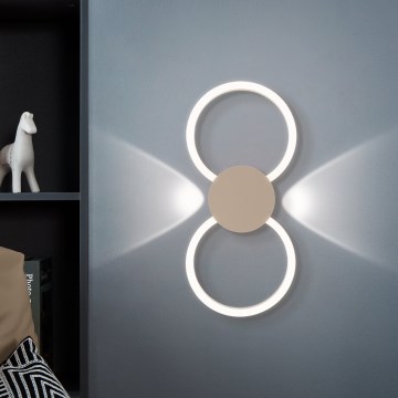 Eglo - Aplique de pared LED/20W/230V + LED/0,91W beige