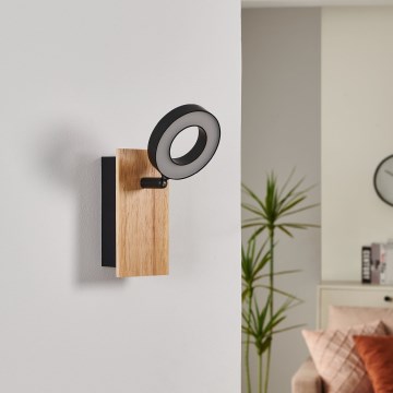 Eglo - Aplique de pared LED orientable LED/4,2W/230V negro/marrón