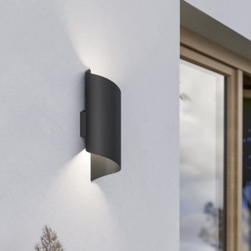 Eglo - Aplique de pared LED para exterior 2xLED/4W/230V 2700/4000/6000K IP44 negro