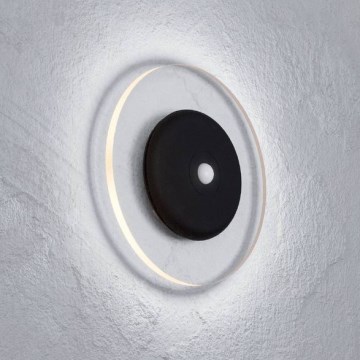 Eglo - Aplique de pared LED RGBW recargable y regulable con sensor de movimiento y crepuscular LED/5V 2000 mAh negro + control remoto