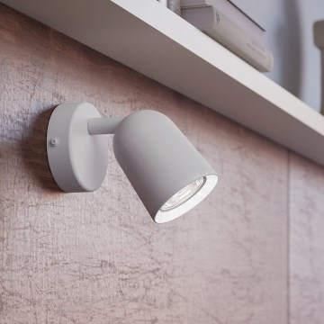 Eglo - Aplique de pared orientable 1xGU10/5W/230V blanco