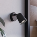 Eglo - Aplique de pared orientable 1xGU10/5W/230V negro