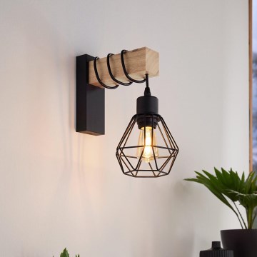 Eglo - Aplique de pared TOWNSHEND 1xE27/60W/230V