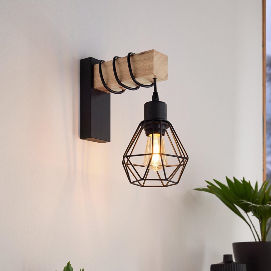 Eglo - Aplique de pared TOWNSHEND 1xE27/60W/230V