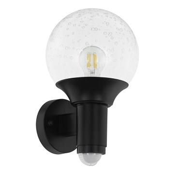 Eglo - Aplique exterior con sensor 1xE27/28W/230V IP44