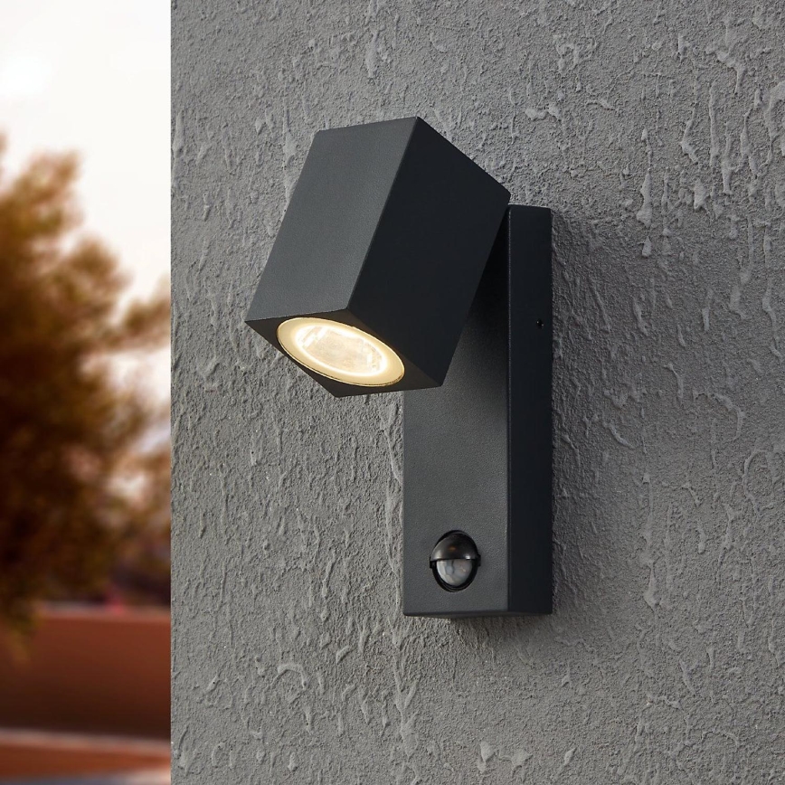 Eglo - Aplique LED exterior con sensor LED/5W/230V IP44