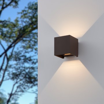 Eglo - Aplique LED para exterior 2xLED/2,8W/230V IP54 marrón