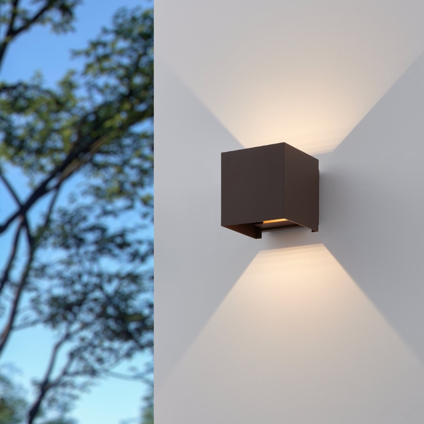 Eglo - Aplique LED para exterior 2xLED/2,8W/230V IP54 marrón