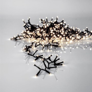 Eglo - Cadena de luces LED exterior para Navidad 1200xLED 25m IP44 blanco cálido