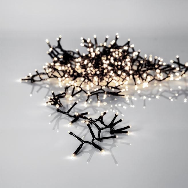 Eglo - Cadena de luces LED exterior para Navidad 1200xLED 25m IP44 blanco cálido