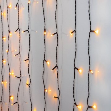 Eglo - Cortina de luces navideñas LED para exterior 120xLED 1,8m IP44 blanco cálido