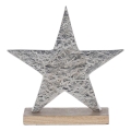 Eglo - Decoración de Navidad 21x20,5 cm estrella/plata
