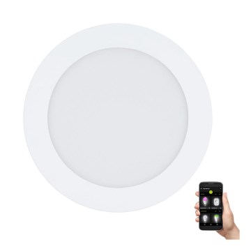 Eglo - Downlight empotrable LED regulable para baño, 10,5 W, 230 V, IP44, ZigBee, Ø 16,5 cm