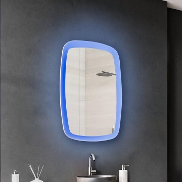 Eglo - Espejo de baño LED RGBW regulable con retroiluminación 20W/230V IP44 ZigBee