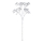 Eglo - Flor artificial 53 cm plata