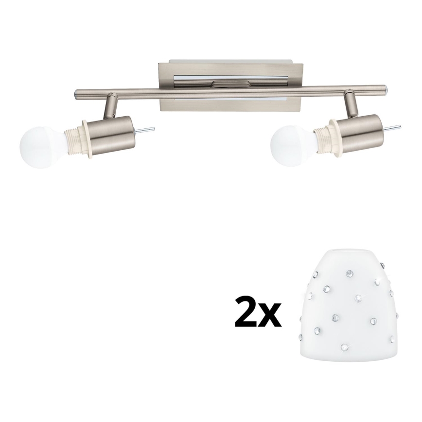 Eglo - Foco LED MY CHOICE 2xE14/4W/230V cromo mate/blanco