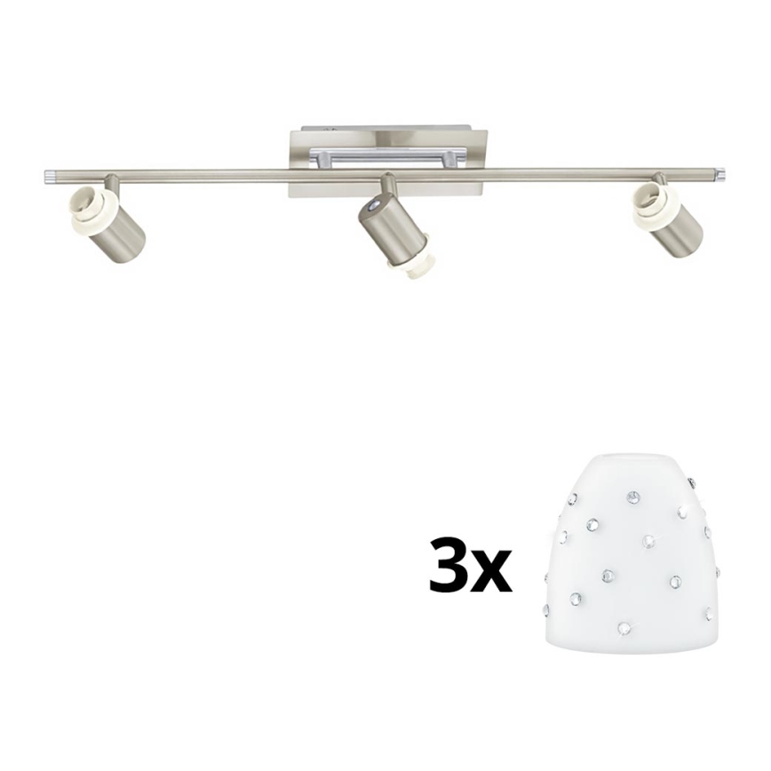 Eglo - Foco LED MY CHOICE 3xE14/40W/230V cromo mate/blanco