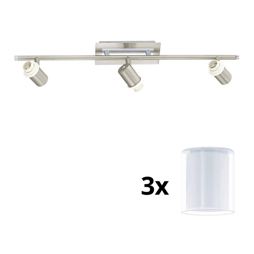 Eglo - Foco LED MY CHOICE 3xE14/40W/230V cromo mate/blanco