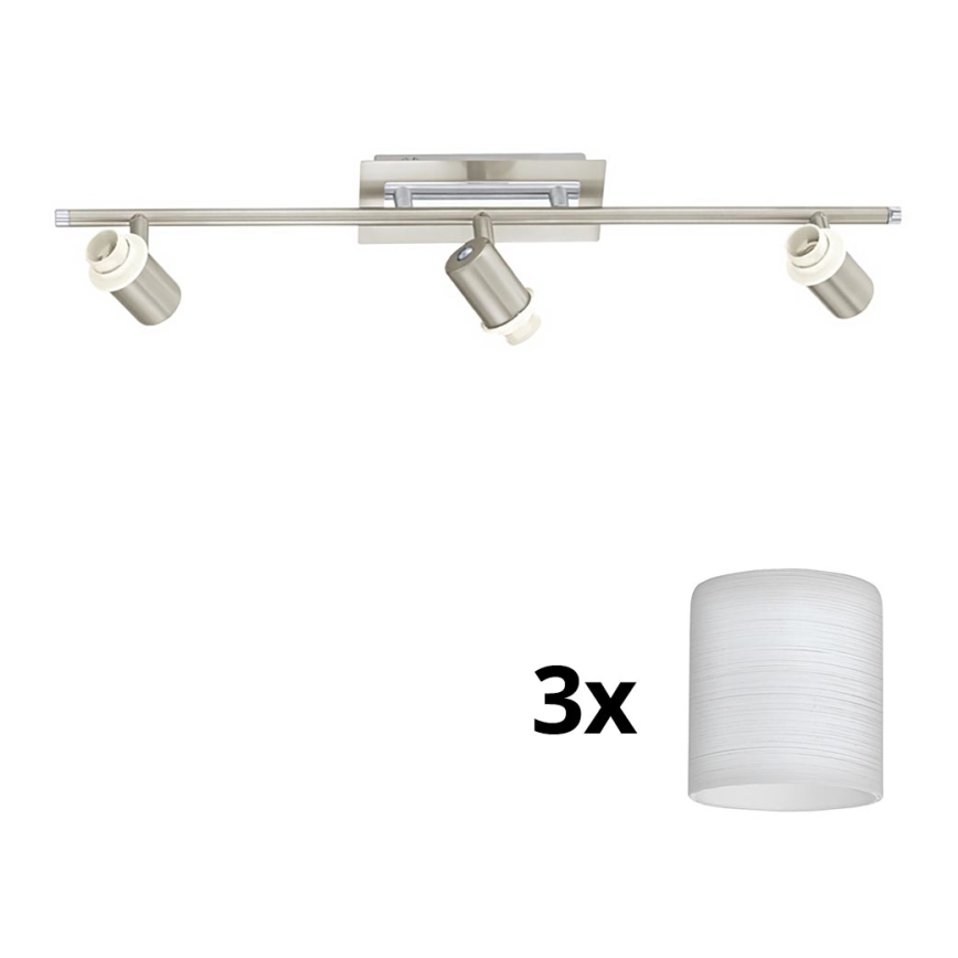 Eglo - Foco LED MY CHOICE 3xE14/40W/230V cromo mate/blanco