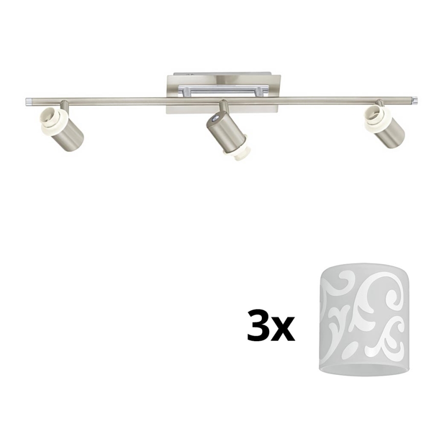 Eglo - Foco LED MY CHOICE 3xE14/40W/230V cromo mate/blanco