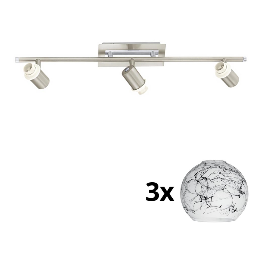 Eglo - Foco LED MY CHOICE 3xE14/40W/230V cromo mate/blanco/negro